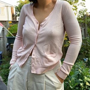 Baby pink cardigan